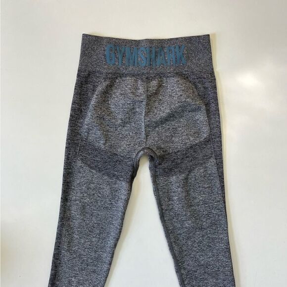 Gymshark Flex High Waisted Leggings Charcoal Marle and BLUE - Picture 5 of 5